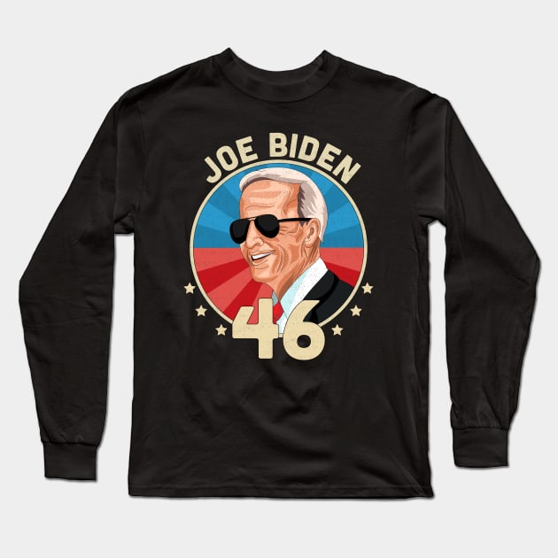 Joe Biden 46 - Elected Joe Biden President 46th Vintage 2020 Long Sleeve T-Shirt by OrangeMonkeyArt